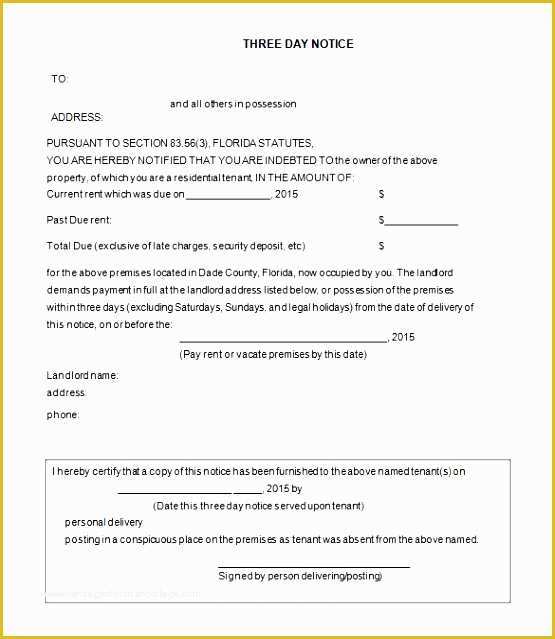 Free Eviction Notice Template Pdf Of 6 Eviction Notice Templates Sampletemplatess