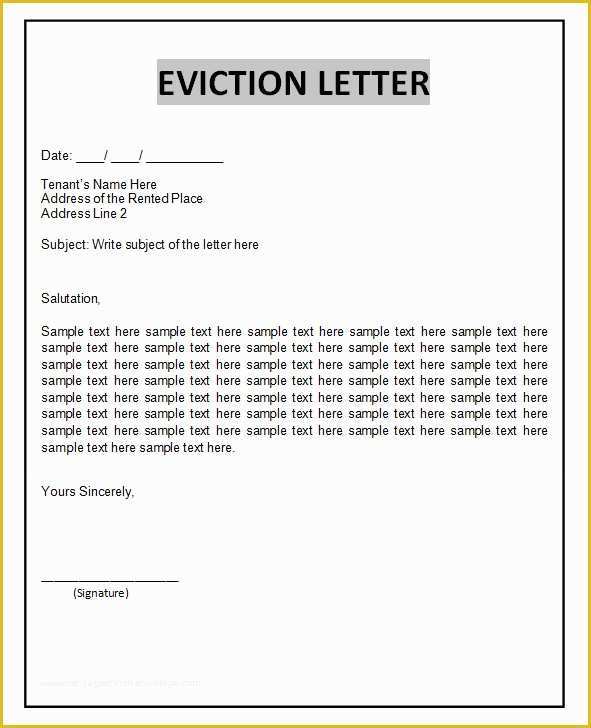 Free Eviction Notice Template Pdf Of Sample Eviction Notice Template 12 Free Documents In