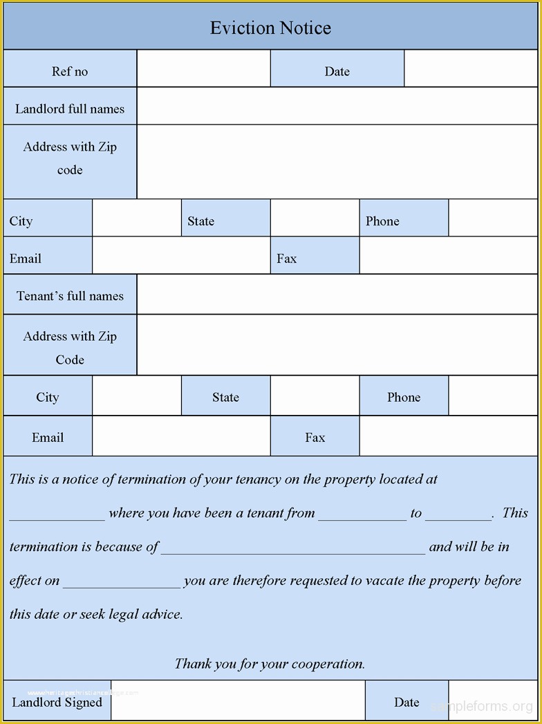 Free Eviction Template Of 7 Eviction Notice Templates Word Excel Pdf formats