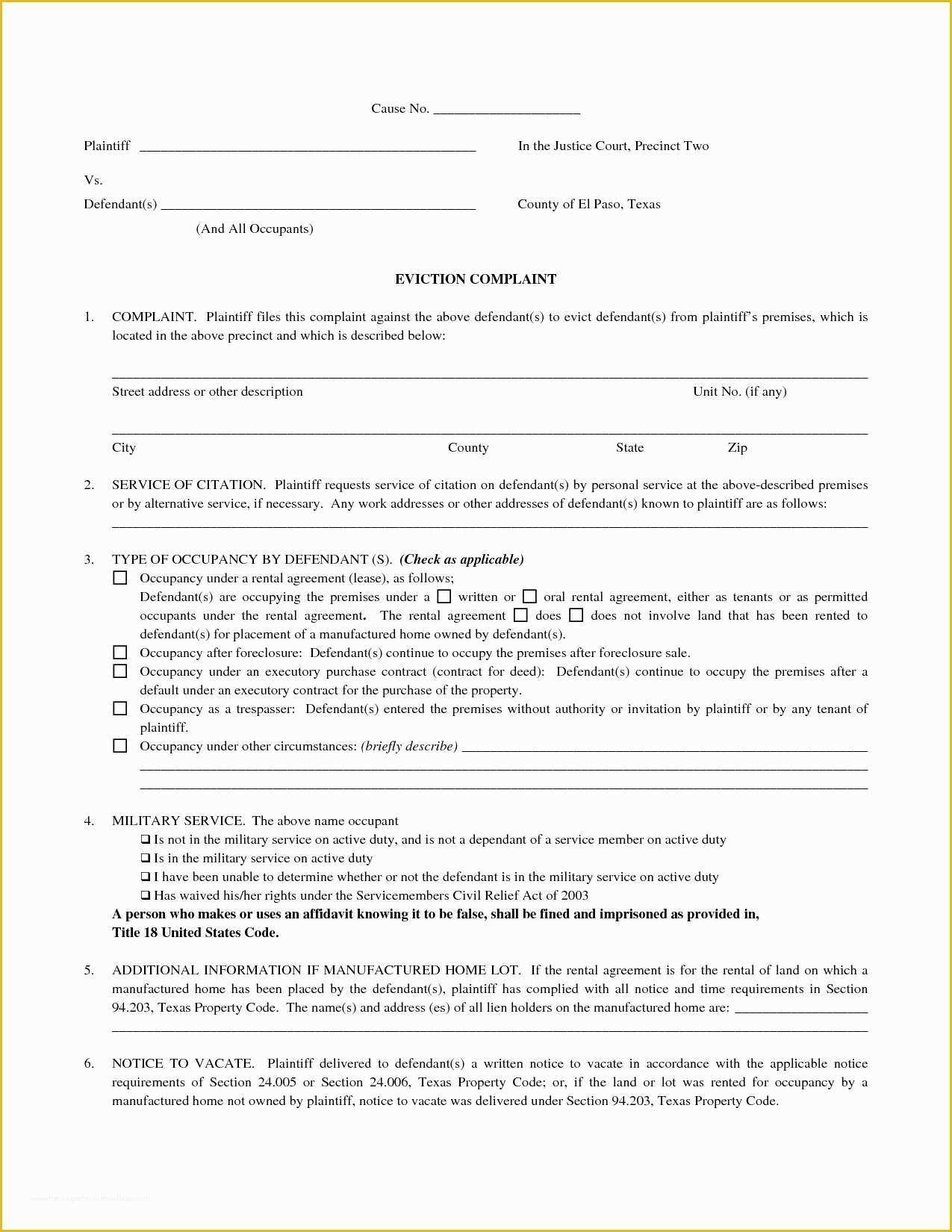 Free Eviction Template Of Eviction Letter Template Texas Examples