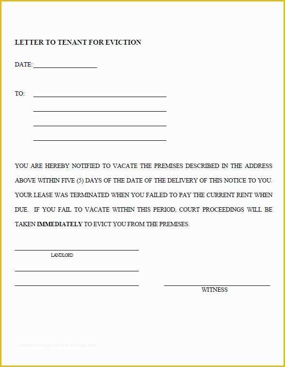 Free Eviction Template Of Sample Eviction Notice Template 12 Free Documents In