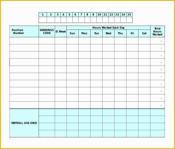 Free Excel Biweekly Timesheet Template Of 22 Employee Timesheet Templates – Free Sample Example