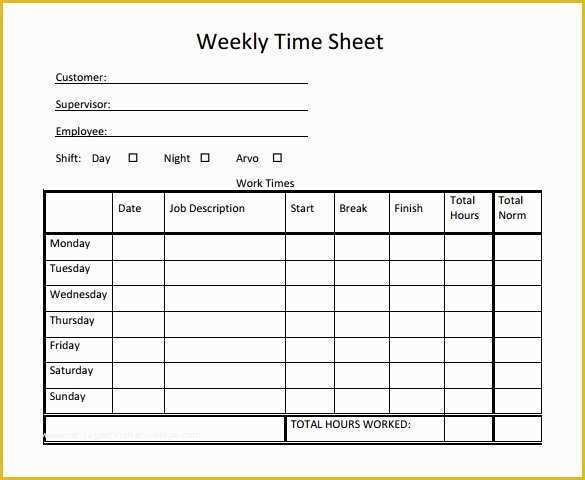 Free Excel Biweekly Timesheet Template Of 22 Weekly Timesheet Templates – Free Sample Example