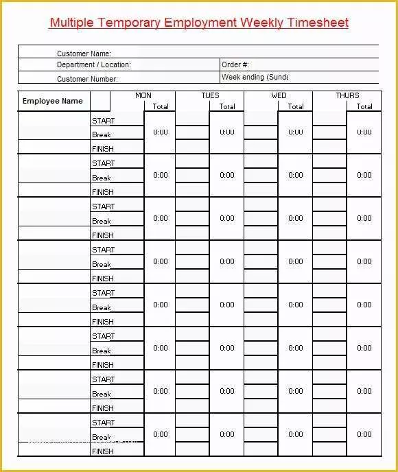 47 Free Excel Biweekly Timesheet Template