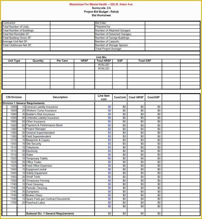 Free Excel Construction Templates Of 14 Construction Bud Templates Doc Pdf Excel