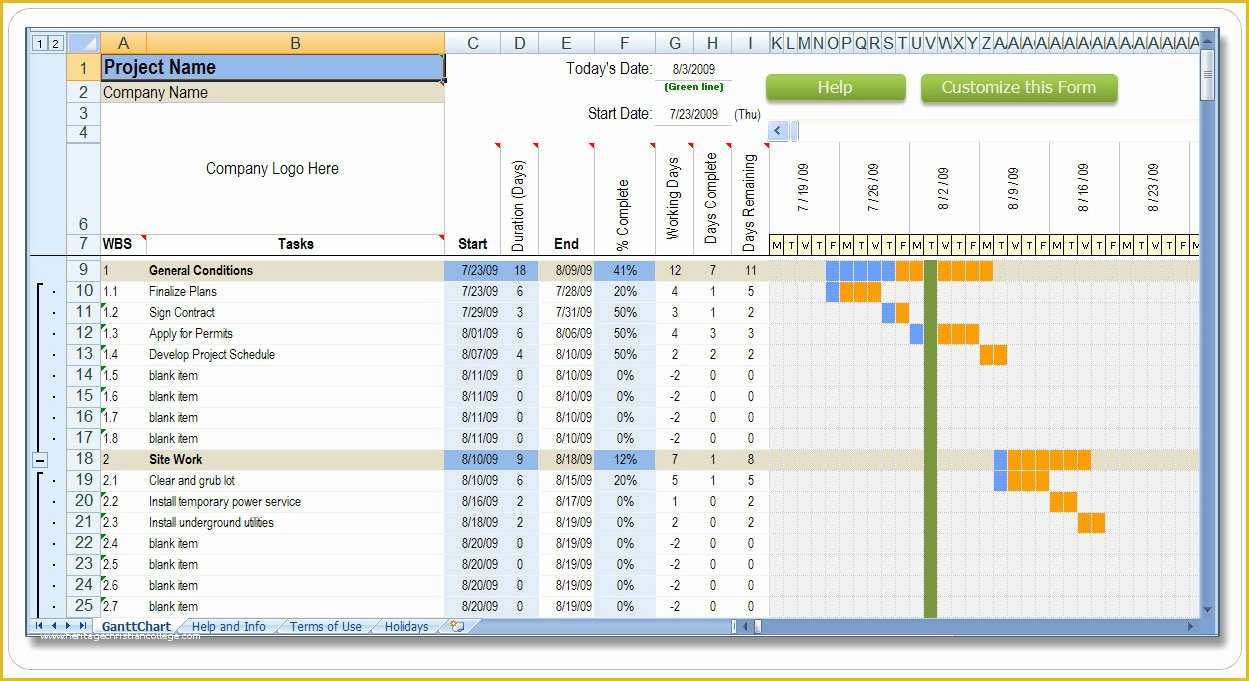 Free Excel Construction Templates Of Excel Construction Schedule Templates for Project Management