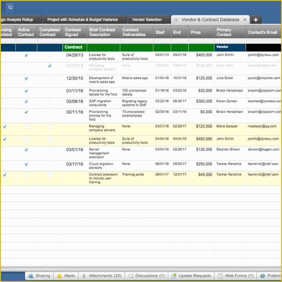 57 Free Excel Contract Management Template