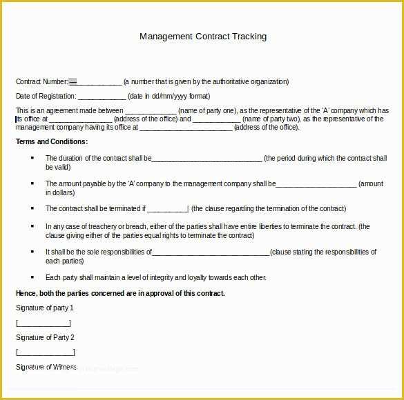 Free Excel Contract Management Template Of Contract Tracking Template 10 Free Word Excel Pdf