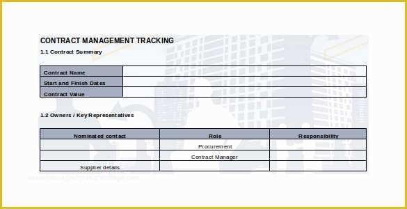 Free Excel Contract Management Template Of Free Excel Contract Management Template Free Excel