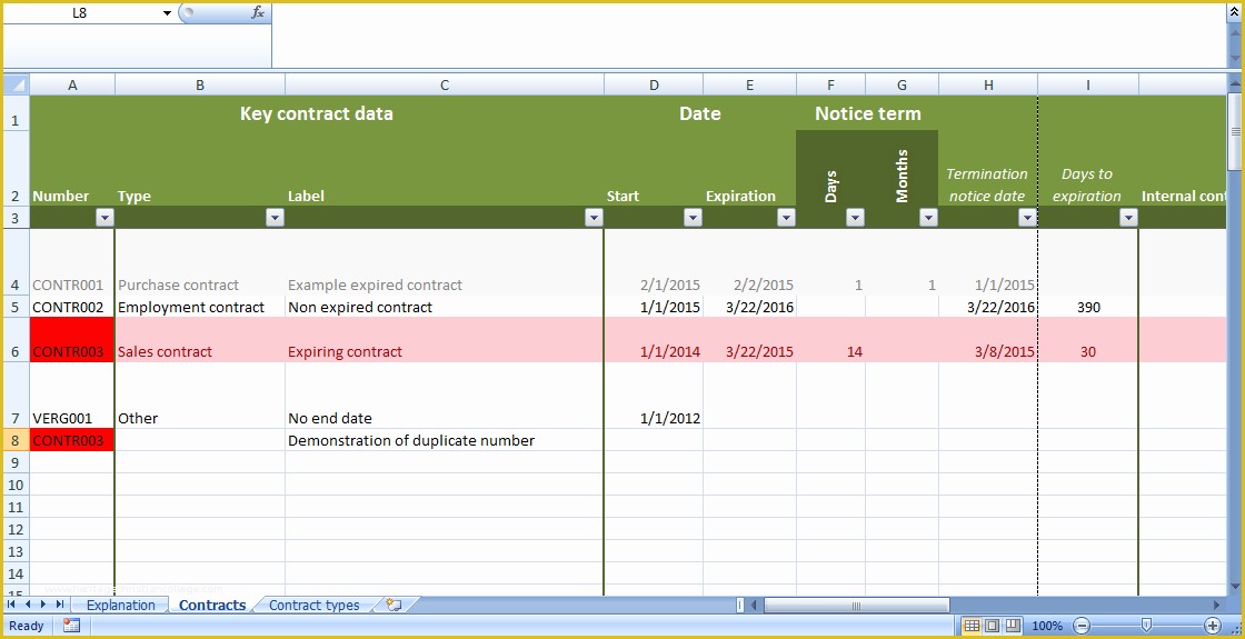 Free Excel Contract Management Template Of Free Excel Contract Management Template Free Excel