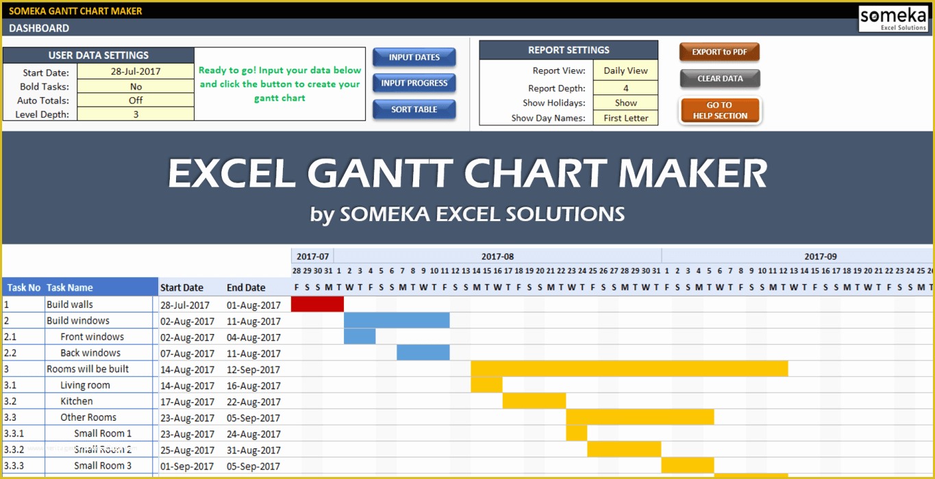 Free Excel Gantt Chart Template Of Excel Gantt Chart Template Easily Create Your Gantt Chart