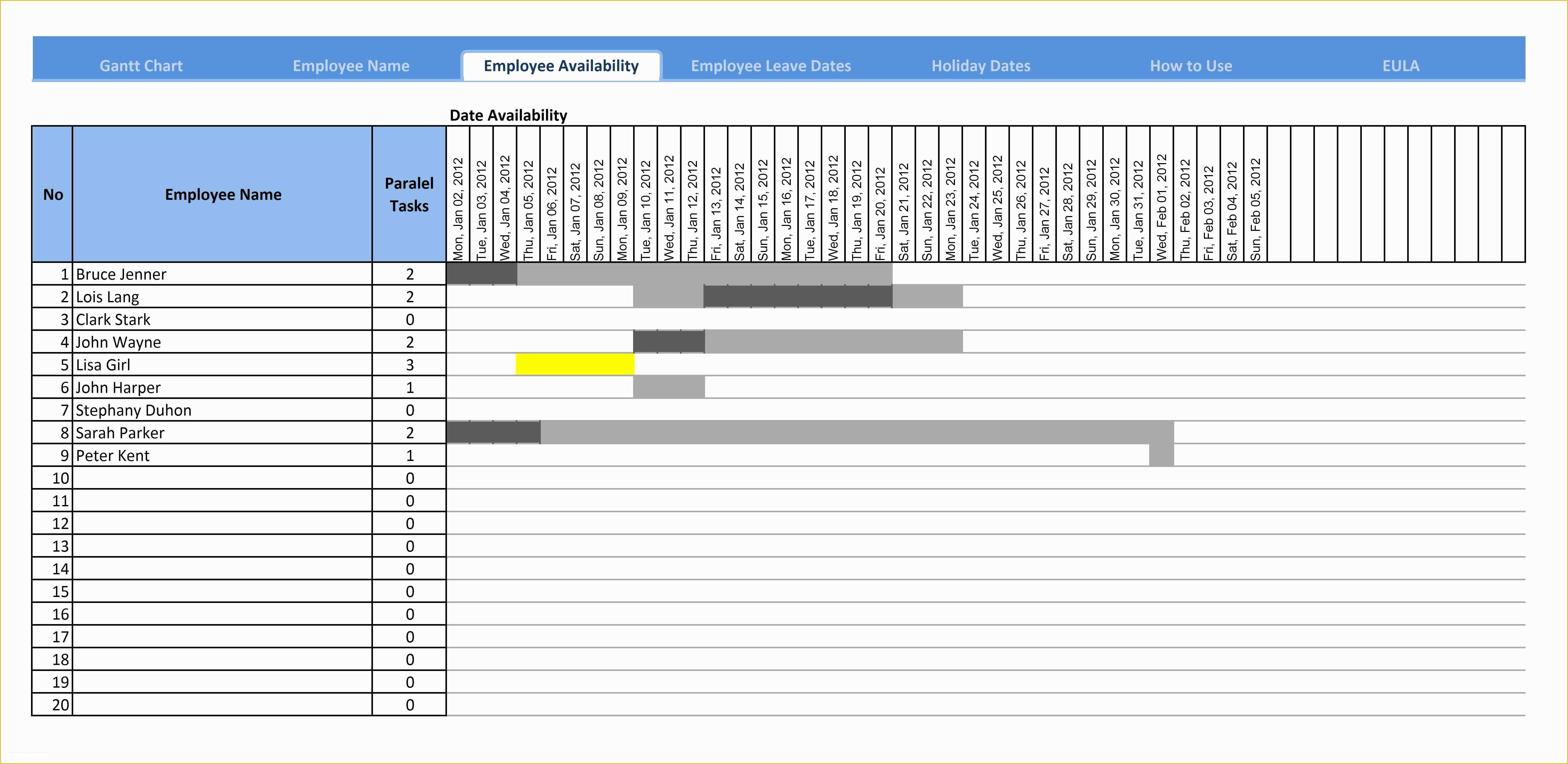 Free Excel Gantt Chart Template Of Gantt Chart Excel Template
