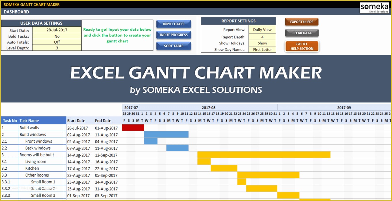 Free Excel Graph Templates Of Excel Gantt Chart Template Easily Create Your Gantt Chart