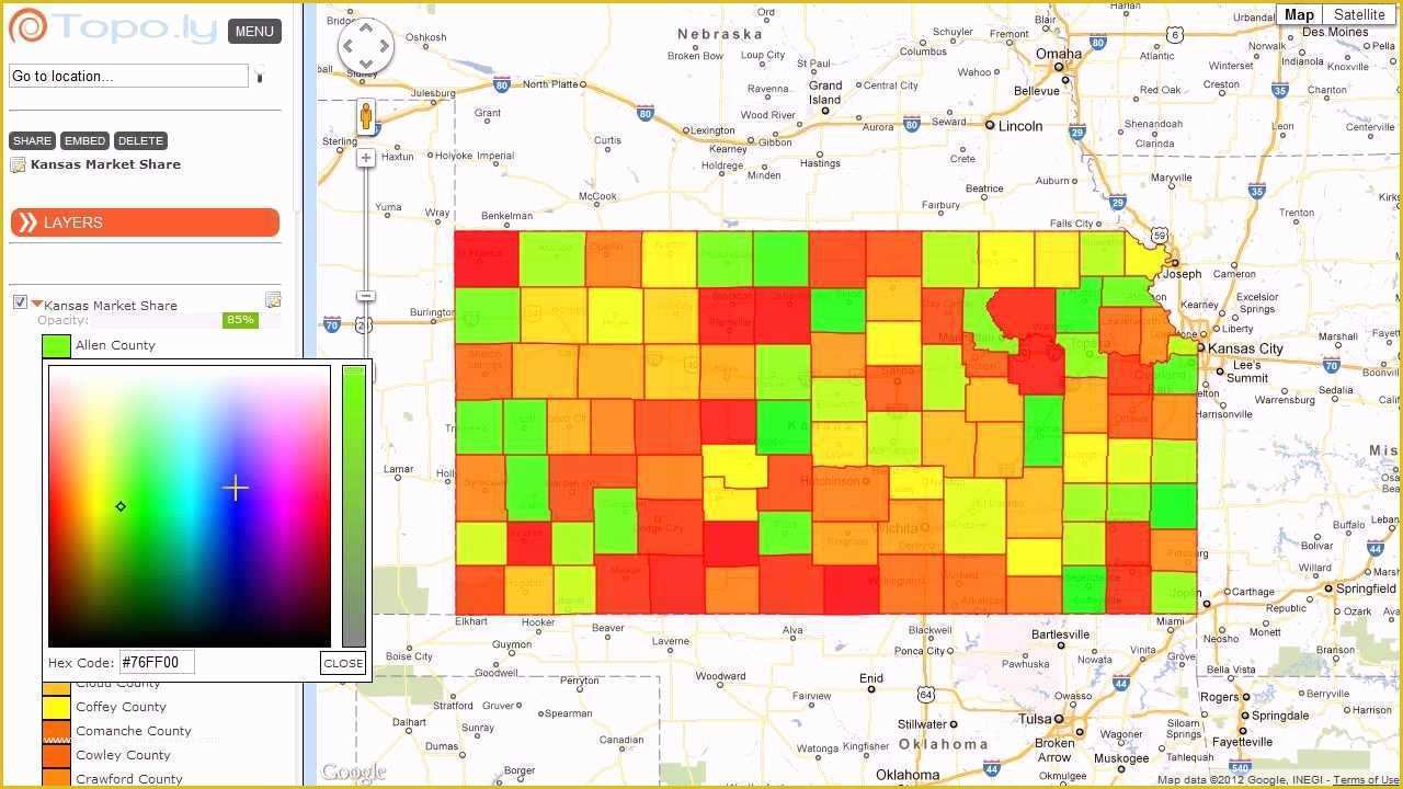 Free Excel Heat Map Template Of Heat Map Market by Us Counties