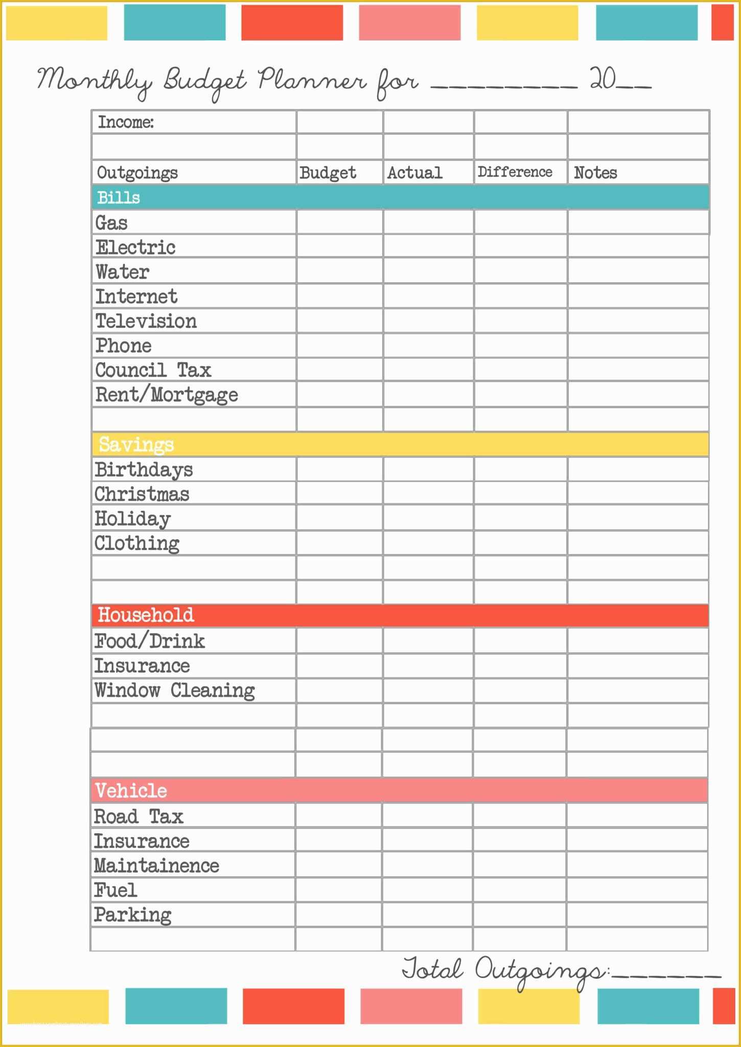 Free Excel Home Budget Template Of Free Bud Worksheets Excel and Free Bud Template