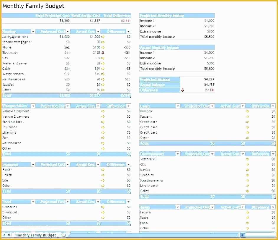 Free Excel Home Budget Template Of Monthly Household Bud Worksheet Kidz Activities