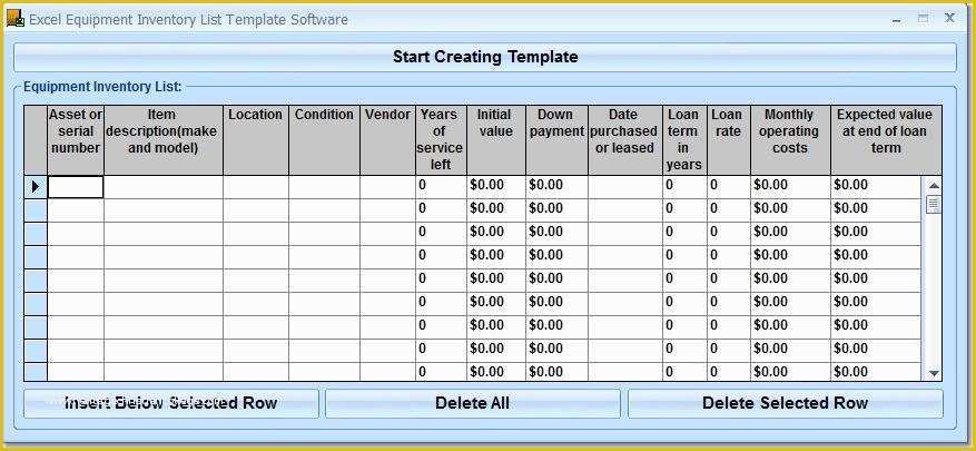 Free Excel Inventory Database Template Of Excel Equipment Inventory List Template software Free