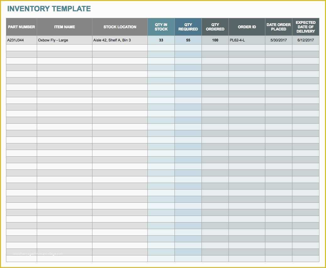 Free Excel Inventory Database Template Of Free Google Docs and Spreadsheet Templates Smartsheet