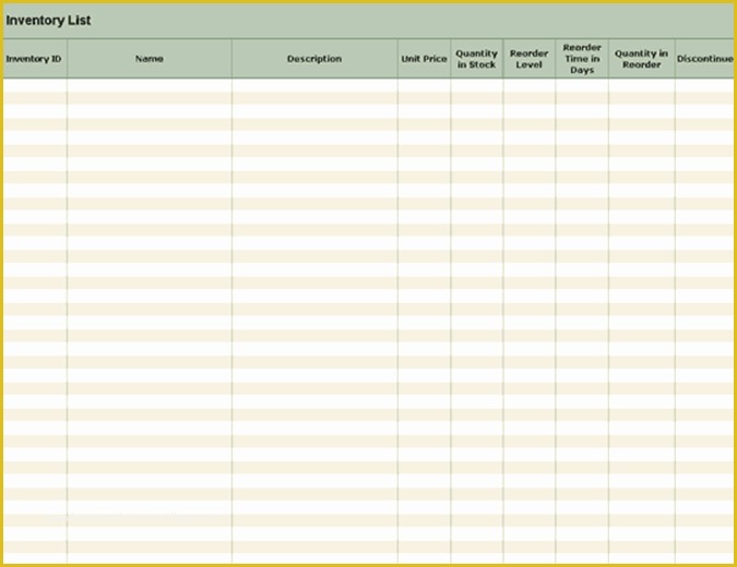 Free Excel Inventory Database Template Of Inventories Fice