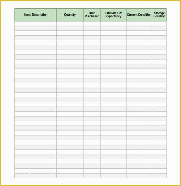 Free Excel Inventory Database Template Of Inventory List Template 13 Free Word Excel Pdf