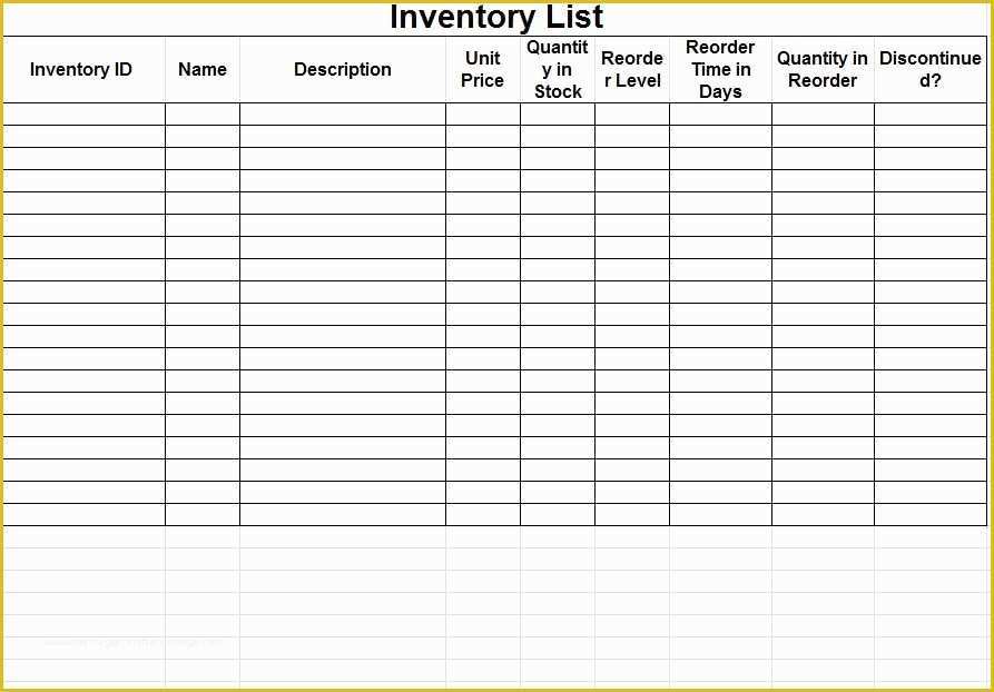 Free Excel Inventory Database Template Of Inventory Tracking Spreadsheet Template