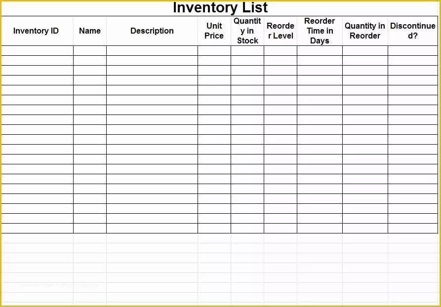 Free Excel Inventory Template Of Inventory Tracking Spreadsheet Template