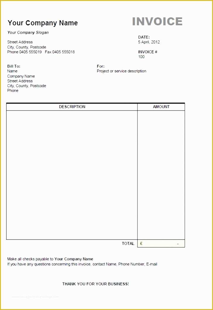 Free Excel Invoice Template Mac Of 6 Invoice Template Excel Mac Exceltemplates Exceltemplates