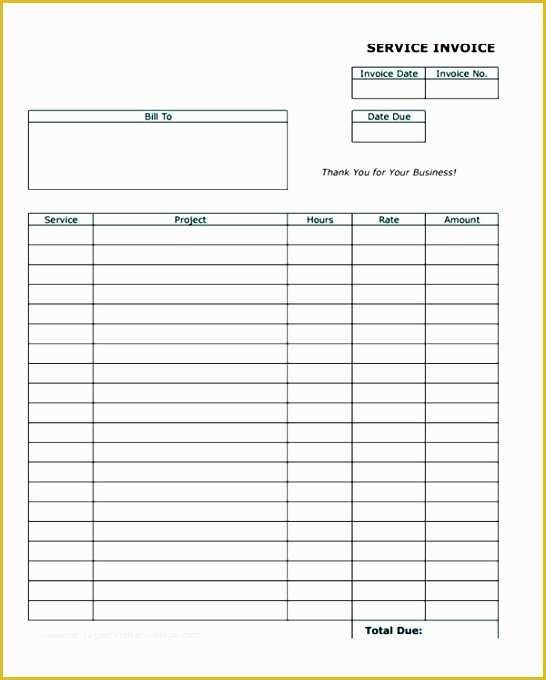 50 Free Excel Invoice Template Mac