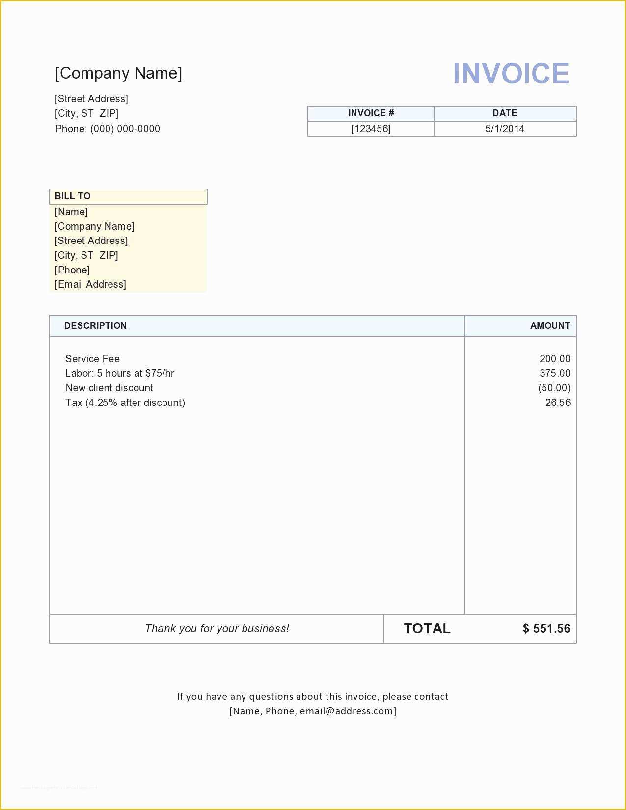 word invoice templates for mac