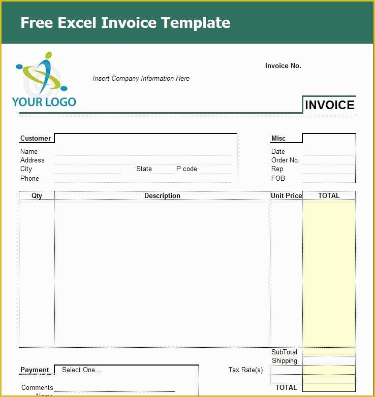Free Excel Invoice Template Mac Of Invoice Template Excel 2010