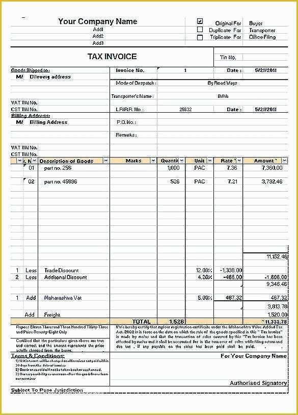 Free Excel Invoice Template Mac Of Templates for Invoices Free Excel – Kinumakiub