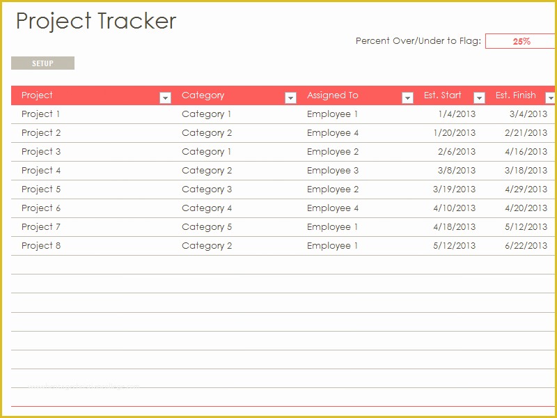 Free Excel Multiple Project Management Tracking Templates Of Multiple Project Management Tracking Templates Excelide