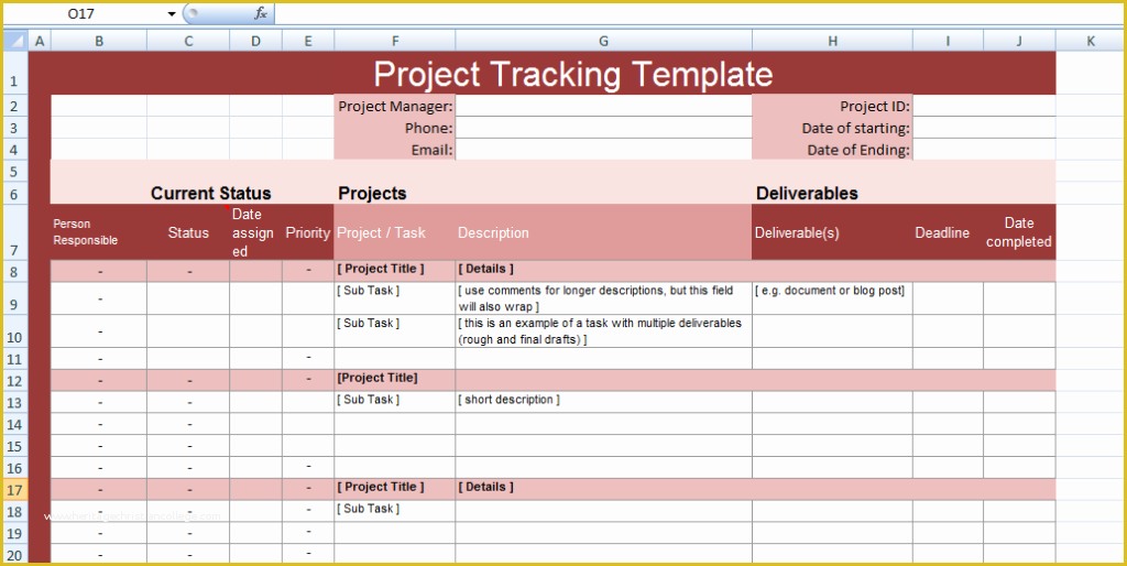 Free Excel Multiple Project Management Tracking Templates Of Multiple Project Tracking Templates for Excel