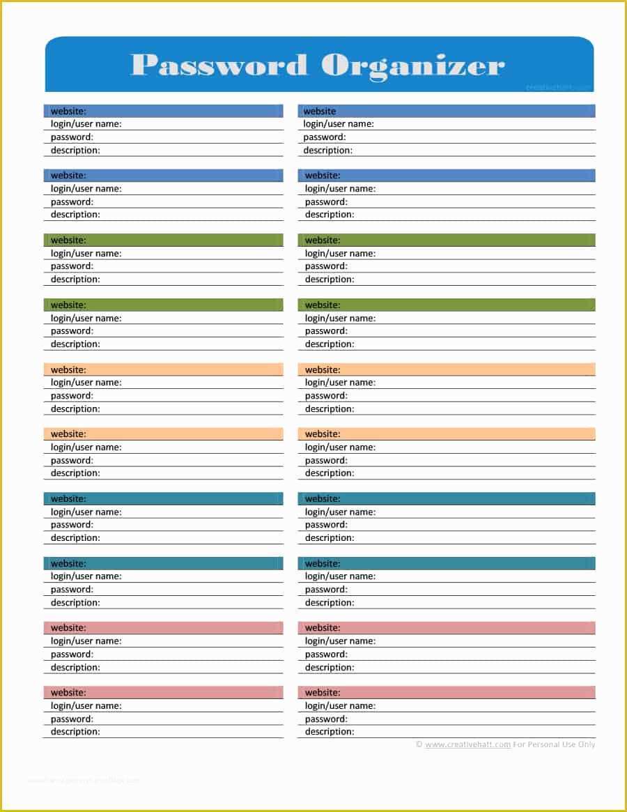 Free Excel Password Manager Template Of 39 Best Password List Templates Word Excel & Pdf