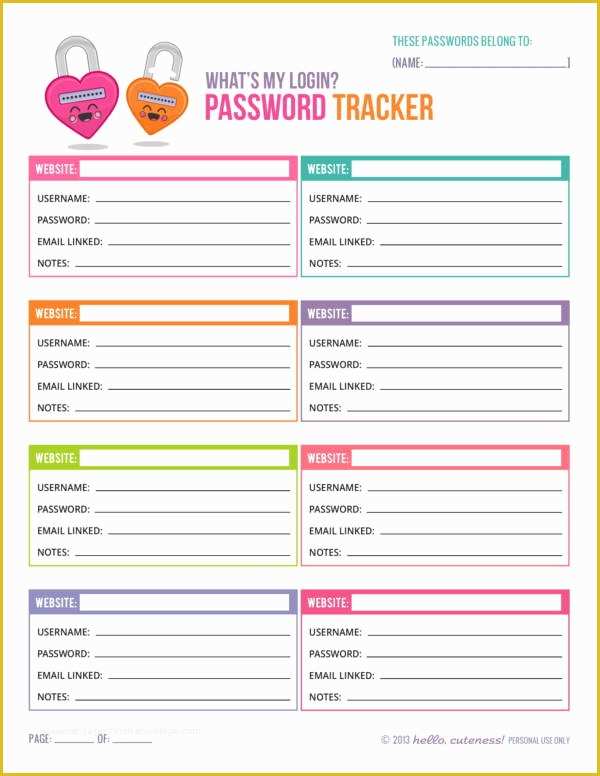 Free Excel Password Manager Template Of 8 Password Spreadsheet Templates – Pdf Word