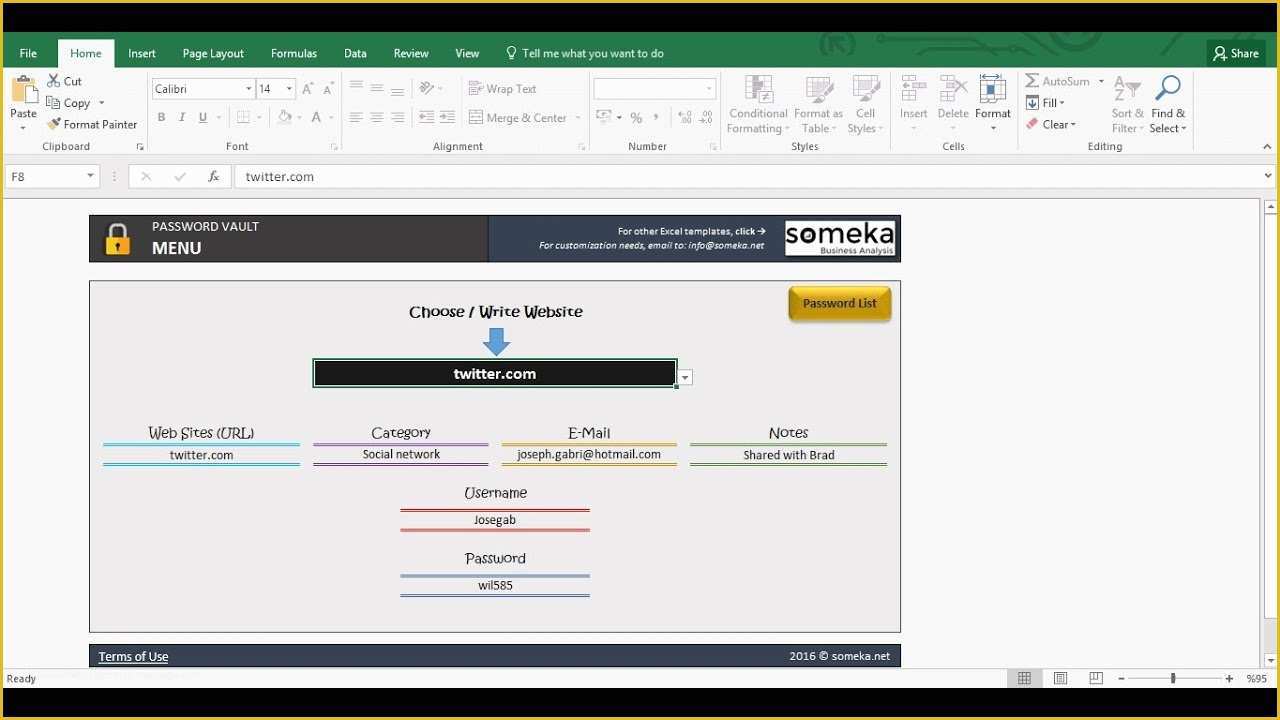 Free Excel Password Manager Template Of Password Keeper Free Password List Template In Excel