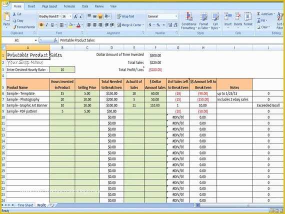 Free Excel Sales Tracker Template Of Printable & Digital Product Sales Tracker Profit