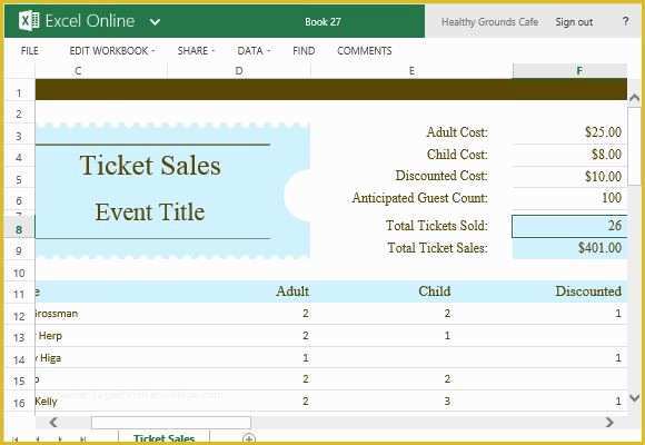 Free Excel Sales Tracker Template Of Ticket Sales Tracker Template for Excel