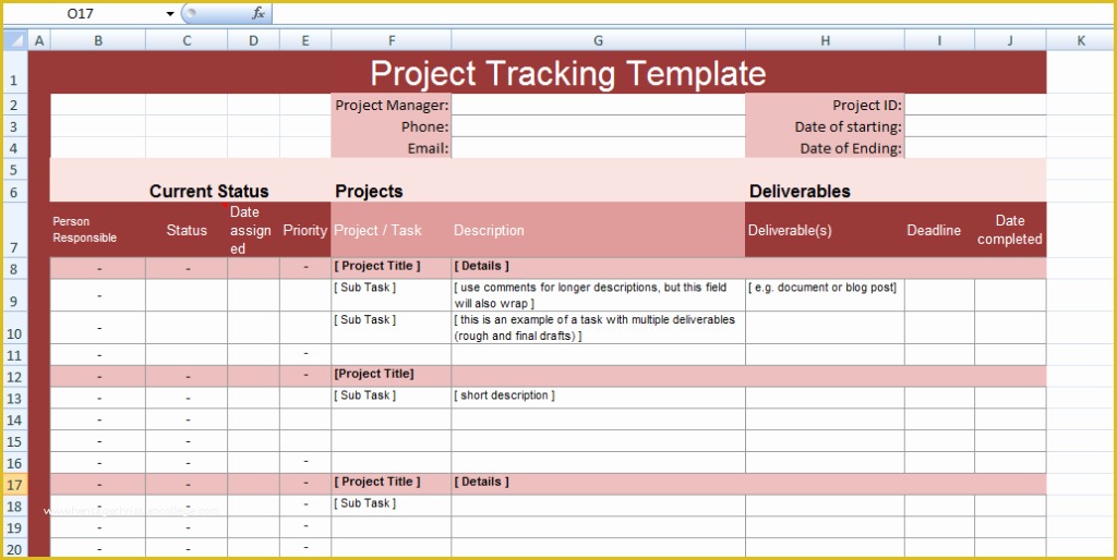 Free Excel Task Management Tracking Templates Of Multiple Project Tracking Templates for Excel