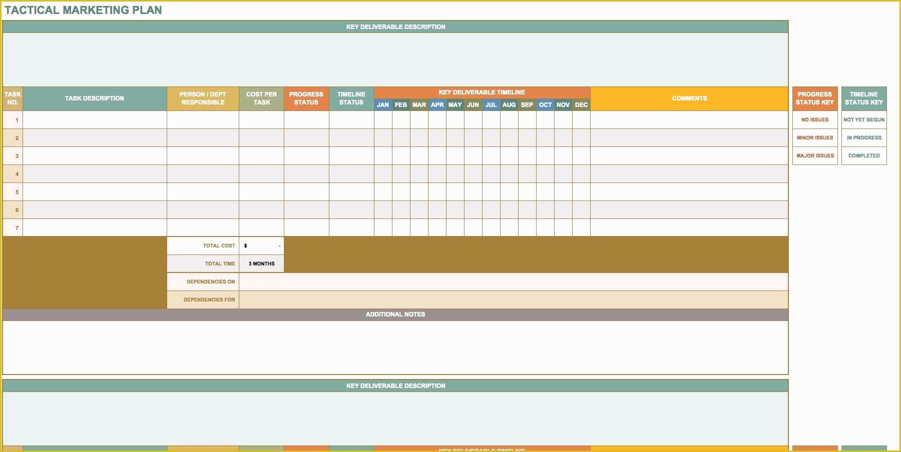 Free Excel Templates Of Free Marketing Plan Templates for Excel Smartsheet