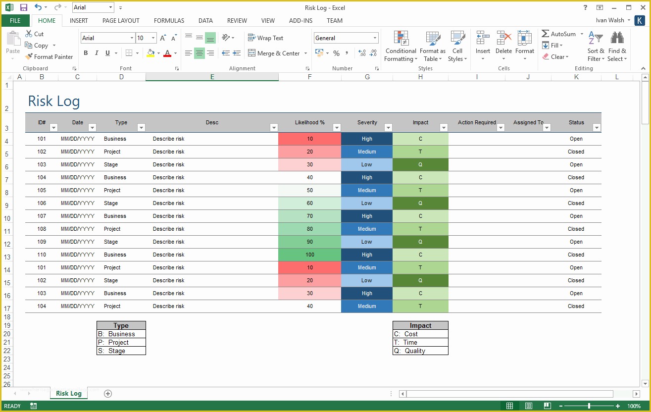 Free Excel Templates Of Risk Management Plan Template – 24 Pg Ms Word & Free Excel