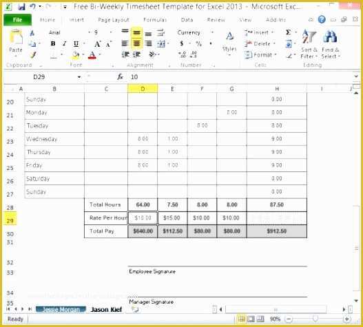 Free Excel Timesheet Template Multiple Employees Of 7 Free Excel Timesheet Template Multiple Employees