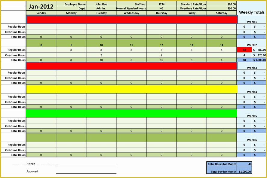Free Excel Timesheet Template Multiple Employees Of Timesheet Templates Excel for Employee Management