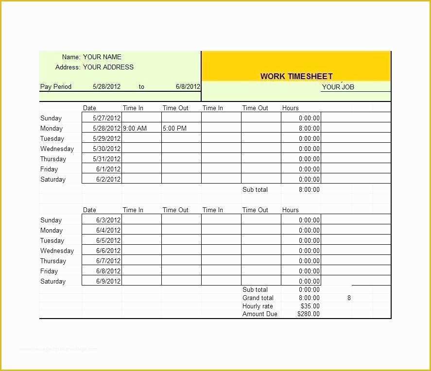 Free Excel Timesheet Template with formulas Of Timesheet Excel Template Free and Printable Templates are