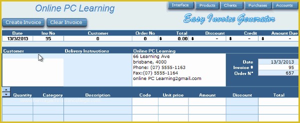 Free Excel Userform Templates Of Excel Vba Invoice Generator Easy Invoice Generator