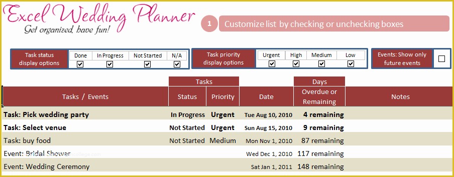 Free Excel Wedding Planner Template Of Download Wedding Planner Excel Workbook Wedding Planner