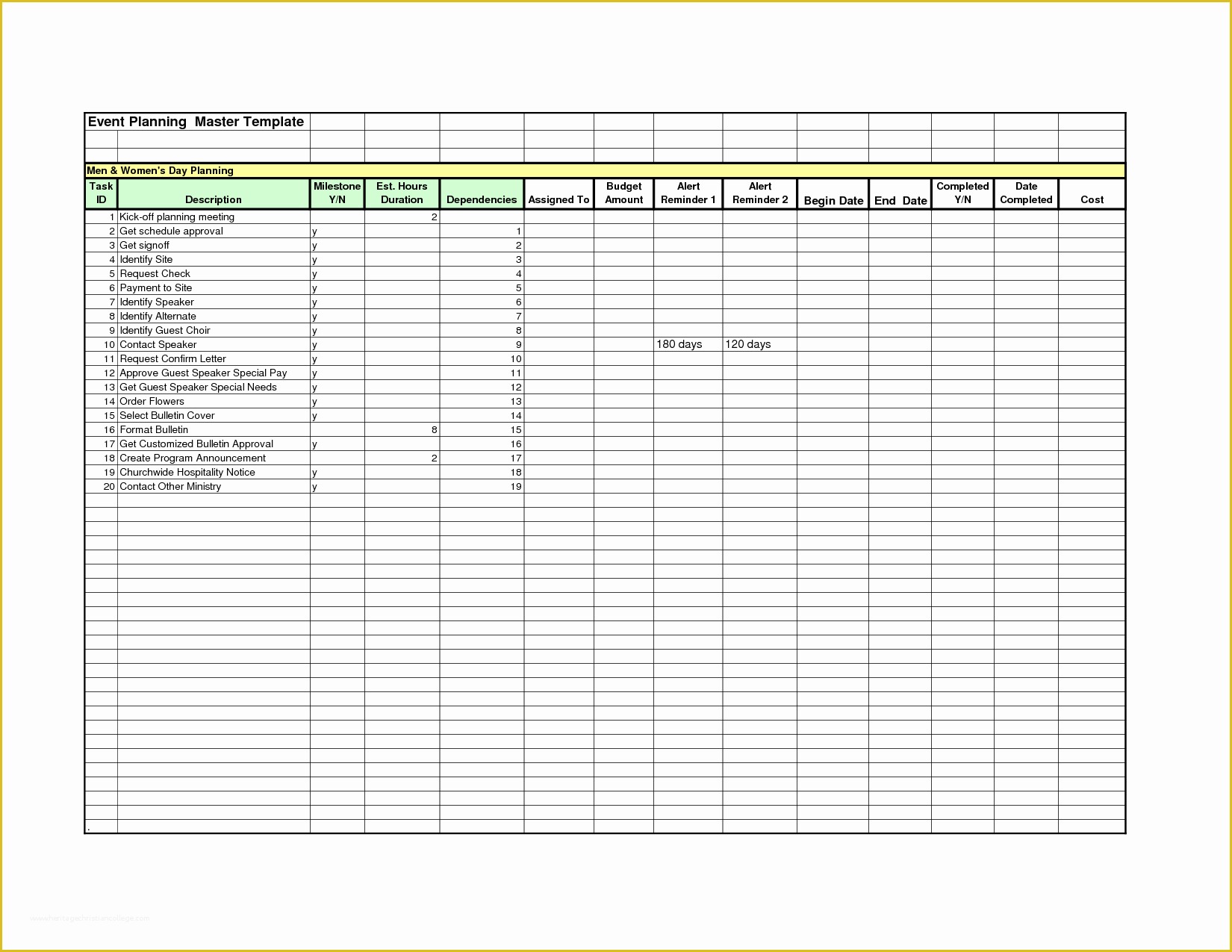 Free Excel Wedding Planner Template Of event Planning Template Excel