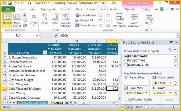 Free Excel Wedding Planner Template Of Free event Planning Tracker Template for Excel