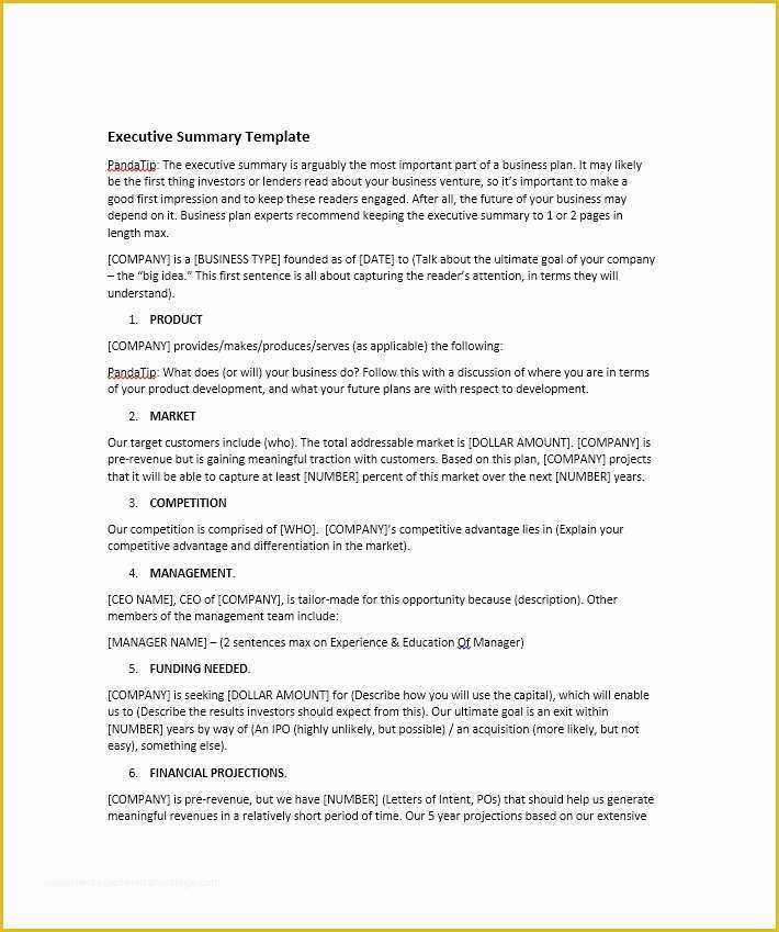 Free Executive Summary Template Of 30 Perfect Executive Summary Examples & Templates