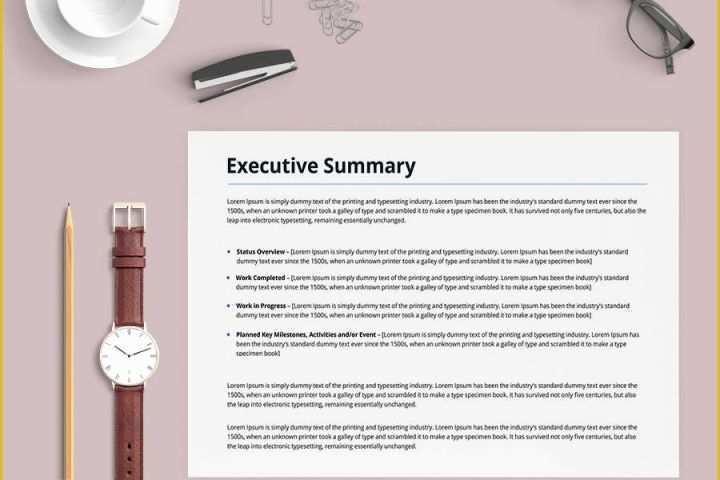 Free Executive Summary Template Of 9 Free Executive Summary Templates Business Industry